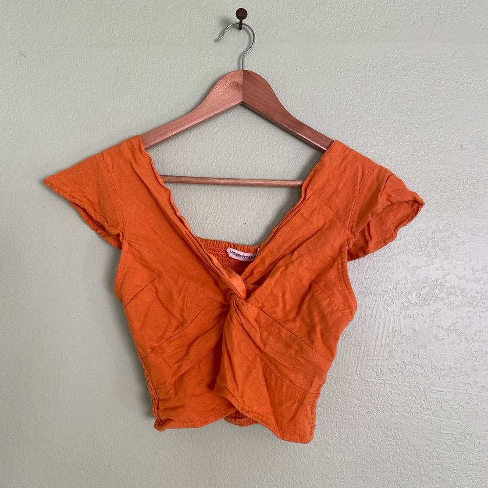 Vibrant Orange Women's Crop Top